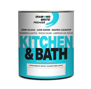 Diamond Brite Paint Kitchen & Bathroom 1 Quart White Semi Gloss Latex Paint 40500-2