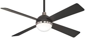 Minka-Aire F623L-BC/BN Orb 54 Inch Ceiling Fan with Integrated 16W LED Light in Brushed Carbon / Brushed Nickel Finish