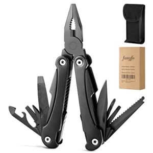 14 IN 1 Multitool Pliers, Multitool with Pocket Clip, Portable Multi Tool, Pocket Knife Camping Multitool, Needle Nose Plierswith Replaceable Wire Cutters Screwdrivers Saw Gifts for Men, Dad, Husband