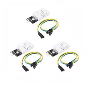 3Pcs DHT22 Temperature and Humidity Sensor Module AM2302 Digital Temp Humidity Gauge Monitor Electronic Practice DIY Replace SHT11 SHT15 for Electronic Practice DIY