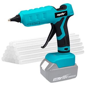 MORCLIN 100W Cordless Hot Glue Gun Compatible with Makita 18V Battery with 20 FullSized Glue Sticks For Festival Decoration & Crafting Projects Chirstmas Gift (Battery is not included)