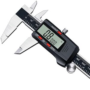 Kynup Caliper Measuring Tool, Digital Micrometer Caliper Tool, Vernier Caliper with Stainless Steel, Large LCD Screen, Auto – Off Feature, Inch Metric Fraction Conversion (6Inch/150mm)