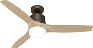 Hunter 51389 Neuron 52″ Ceiling Fan with LED Lights and Remote, Metallic Chocolate