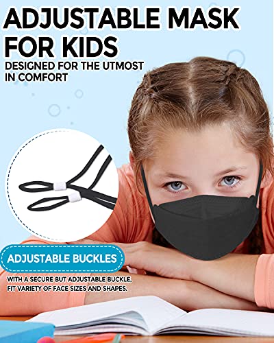 Kids Mask for Children, 20 Packs Individual Wrapped Black Mask Kid Sized, Small Soft Mask for Boys Girls Comfortable Fit, 4-Ply Breathable Mask with Adjustable Nose Clip | The Storepaperoomates Retail Market - Fast Affordable Shopping