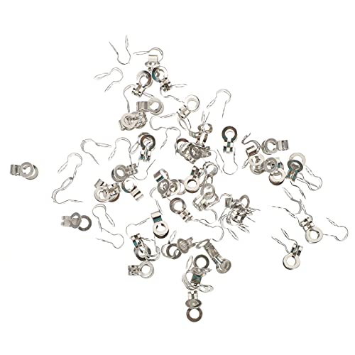 EXCEART 125pcs Ball Chain Pull Loop Connectors Ceiling Fan Lamp Pull Loop Silver Stainless Steel Chain Connectors | The Storepaperoomates Retail Market - Fast Affordable Shopping