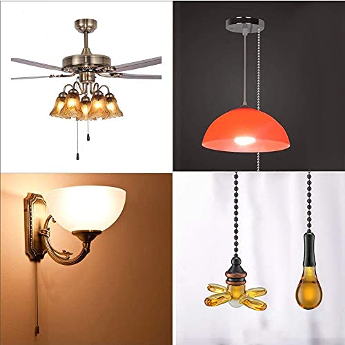 Ceiling Fan Pull Chain Decorative Extender,Glass Canary Yellow Fan Light Ornaments Extension Chains with Crystal Light Bulb and Fan for Ceiling Light Lamp Fan Chain（Orb Chain） | The Storepaperoomates Retail Market - Fast Affordable Shopping