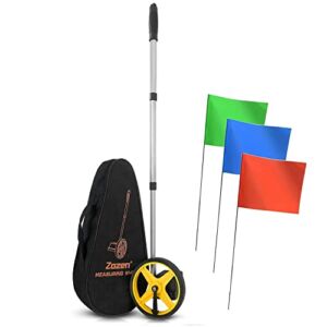 Measuring Wheel with 100 Pack Marking Flags Suit, Perfect Match Suit