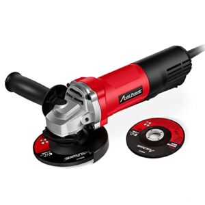 AVID POWER Angle Grinder with Paddle Switch, 8 Amp Metal Grinder with 4-1/2 Inch Grinding Wheel 12000 RPM Electric Angle Grinder Tool with Adjustable Side Handle