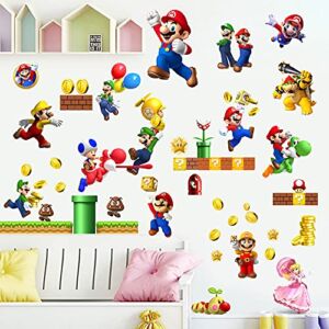 Mario Wall Sticker Children’s Cartoon Bedroom Background Wall Decoration Self-Adhesive Wall Sticker PVC