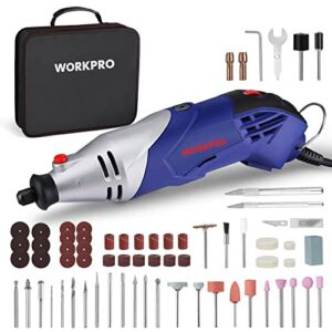 WORKPRO Rotary Tool Kit, 6 Variable Speed, Engraver, Sander, and Polisher with 141Pcs Accessories – Perfect for Grinding, Cutting, Wood Carving, Sanding, and Engraving