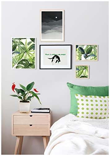 HaokHome 93143 Tropical Wallpaper Peel and Stick Palm Leaves Removable Stick on Home Decor 17.7in x 118in | The Storepaperoomates Retail Market - Fast Affordable Shopping