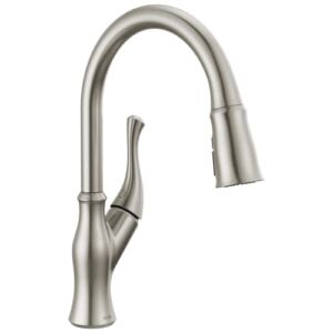 Delta Faucet Ophelia Brushed Nickel Kitchen Faucet, Kitchen Faucets with Pull Down Sprayer, Kitchen Sink Faucet, Faucet for Kitchen Sink, Magnetic Docking, SpotShield Stainless 19888Z-SP-DST