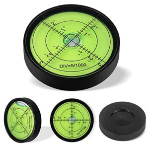 Spxatrew High Precision Round Bullseye Bubble Level Spirit Bubble Surface Level Bubble Inclinometers for Surveying Instruments, PRO Measuring Tool and Tribrachs, Ø60mm, Accuracy 15’/2