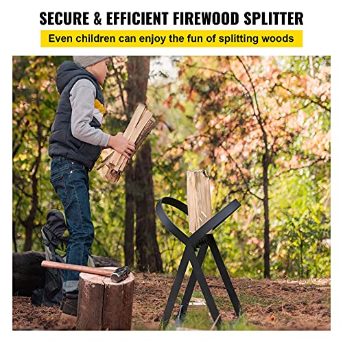 VEVOR Log Splitter 20.3″ x 13.2″, Wood Splitter for 8″ Diameter Wood, Firewood Splitter 8.6 Lbs, Easy to Carry, Manual Log Splitter Made of Q235 Steel, with 4 Screws & Blade Cover, for Home, Campsite | The Storepaperoomates Retail Market - Fast Affordable Shopping