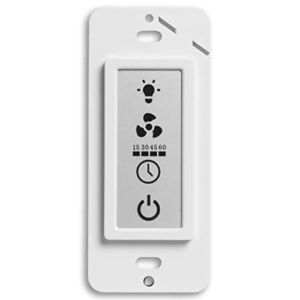 Homewerks 7150-12 LCD Bathroom Timer Switch for Ventilation Fan and Light 3 Functions