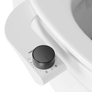 Bath & Bum Bidet, Ultra-Slim Bidet Attachment, Non-Electric Bidet Toilet Seat Attachment,Detachable Self-Cleaning Dual Nozzles and Adjustable Water Pressure, Easy to Install Bidet