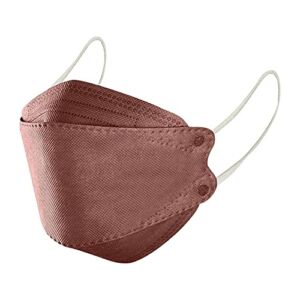 30Pcs Adult’s KF94_Mask Brown Face_Masks Disposable, 4-Ply Filtеr and 3D Shape Face Covering Design Protection, Big Facial Space for Flexible Facial Movements and Comfortable