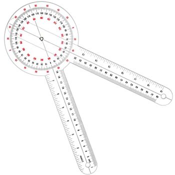 12 Inch Goniometer Transparent Orthopedic Angle Ruler Plastic Goniometer 360 Degree for Body Measuring Tape Goniometer Protractor Ruler (1) | The Storepaperoomates Retail Market - Fast Affordable Shopping