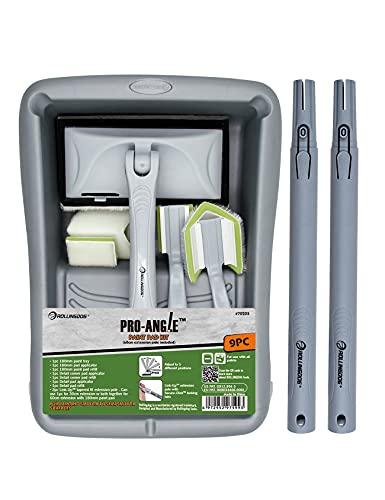 ROLLINGDOG Paint Pad Set 9 PC- Adjustable 7″ Paint Edger, Corner,Detail Painting Tool, Pro Pad Refills ,Extension Poles for Walls, High Ceilings, Trim | The Storepaperoomates Retail Market - Fast Affordable Shopping