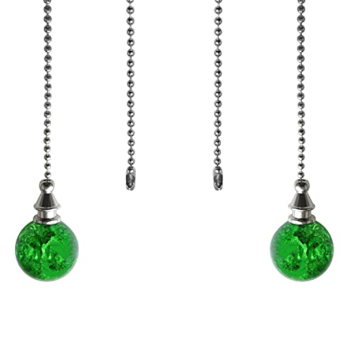 BAIRONG 2pcs Green Pull Chain Crystal Glass Ice Cracked Ball Pull Chain 50cm Extension Chain Ceiling Fan Light Decoration Living Room Decor (Chain Length Can Be Cut) | The Storepaperoomates Retail Market - Fast Affordable Shopping