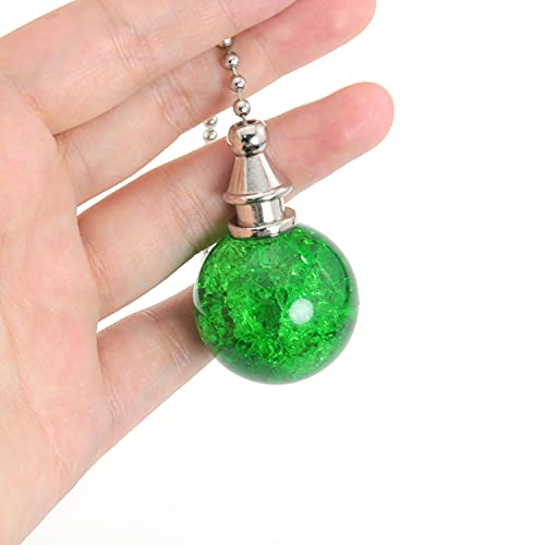 BAIRONG 2pcs Green Pull Chain Crystal Glass Ice Cracked Ball Pull Chain 50cm Extension Chain Ceiling Fan Light Decoration Living Room Decor (Chain Length Can Be Cut) | The Storepaperoomates Retail Market - Fast Affordable Shopping