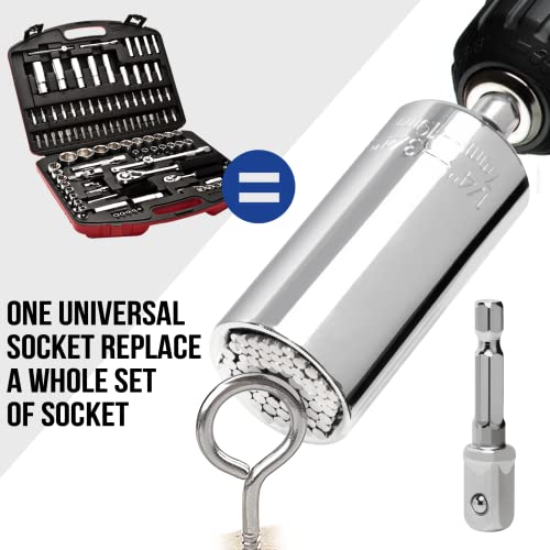 Universal Socket Tools Gifts for Men, Universal Socket Wrench with Power Drill Adapter, 7-19mm Super Socket Grip Cool Gadgets for Men, Birthday Gift for Husband Christmas Stocking Stuffers Mens Gift | The Storepaperoomates Retail Market - Fast Affordable Shopping