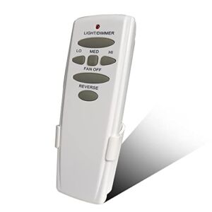 Ceiling Fan Remote Control (3-Speed/Light Dimmer/Reverse Button) Replace Hampton Bay UC7078T CHQ7078T L3H2003FANHD Fan-HD6，with Reverse Button