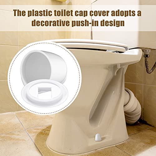 Universal Toilet Bolt Caps Plastic Round Push On Toilet Bowl Caps Covers Toilet Seat Floor Caps with Extra Washers for Toilet Bowl Screws, 1.45 Inch Height (16 Pieces) | The Storepaperoomates Retail Market - Fast Affordable Shopping