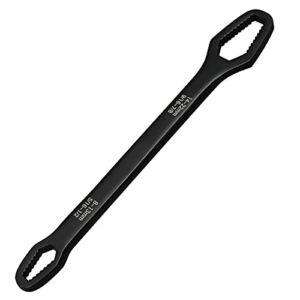 1 PCS Double Ended Wrench Universal Torx Wrench 8 – 22mm Multifunctional 45 Steel Self-Tightening Spanner Repair Tool Black