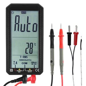 GAIN EXPRESS Non-Contact Multimeter Auto-Ranging 6000 Counts T-RMS Multimeter Tester for NCV Detection AC DC Current Voltage Resistance Capacitance Frequency Diode Temperature with 4.7 Inch Screen