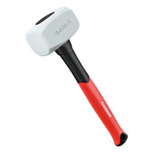 Goldblatt Rubber Mallet 16 oz. Low Recoil Rubber Hammer with Solid Head & Soft-grip Handle, Durable Double-Faced Soft Mallets, Soft Blow Tasks, No Damage for Camping, Woodworking and Flooring | White
