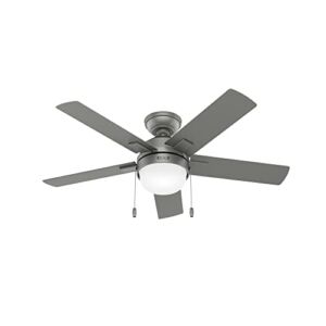Hunter Fan Company 51456 Zeal Ceiling Fan, 44, Silver