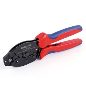 Delgada Ratchet Spark Plug Wire Crimper,DL-2048 Stripping and Crimping Tool for Spark Plug,Diameter 8.5mm Ignition Wire Terminal Crimping Pliers