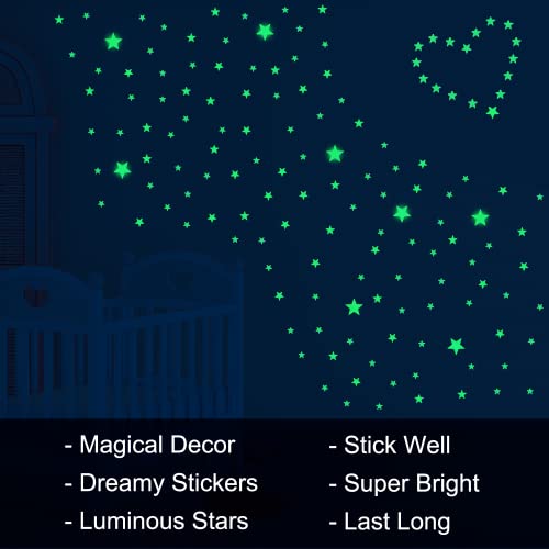 MOJOTORY Glow in The Dark Star Stickers, Glow Stickers for Ceiling and Wall, Ceiling Stars Glow in The Dark, Fantastic Wall Stickers for Bedroom (354 Stars) | The Storepaperoomates Retail Market - Fast Affordable Shopping