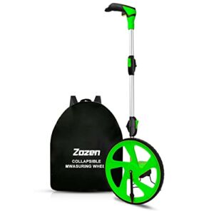 Zozen Measuring wheel, Distance measuring wheel in feet, Wheel Measuring Tool, Rolling Measurement Wheel, Collapsible with Backpack [Up To 10,000Ft]|12’’ Diameter Wheel – Adapt to various roads.