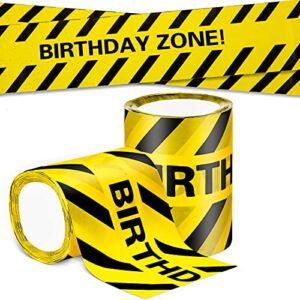 2 Rolls 132 Feet Construction Party Tape Construction Themed Party Tape Party Caution Tape for Construction Birthday Party Supplies Construction Decorations (Classic Style)