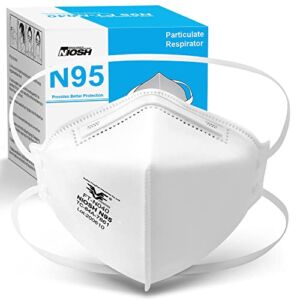 Funight N95 Mask 20 Pack NIOSH Certified Respiratory Particulate Filtering Face Mask Personal Protective Use Comfortable Protection Box of 20 Face Masks