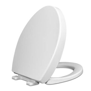 Toilet seat Elongated with Soft Close Lids, Non-Slip Seat, White