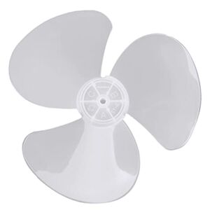 FEESHOW 16 Inch Plastic Three Leaves Fan Blade Replacement with/Without Fan Nut Electric Fan Blades Accessories White 11.2 Inch One Size