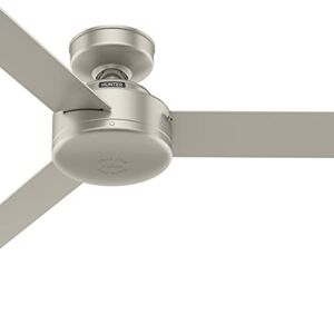 Hunter Fan 52 inch Casual Matte Nickel Finish indoor Ceiling Fan with 3 Blades (Renewed)