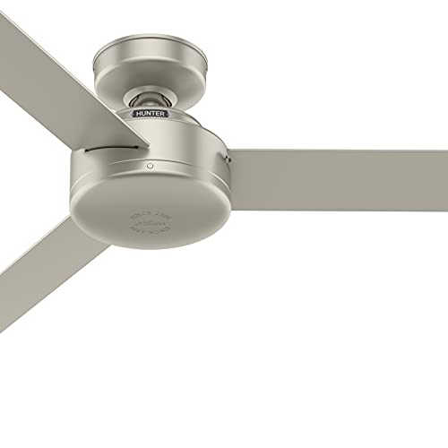 Hunter Fan 52 inch Casual Matte Nickel Finish indoor Ceiling Fan with 3 Blades (Renewed) | The Storepaperoomates Retail Market - Fast Affordable Shopping
