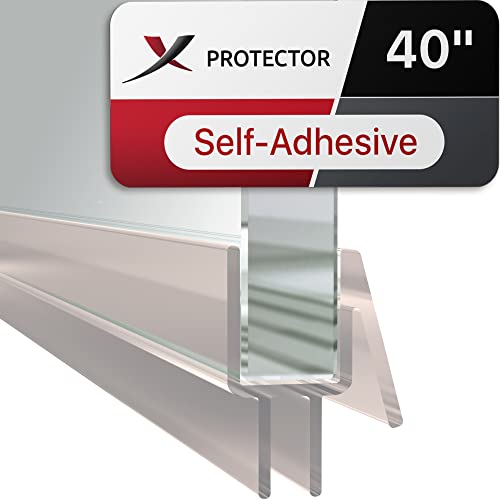 Frameless Shower Door Bottom Seal X-Protector – 40″ Shower Door Seal For All Door Thicknesses – Self-Adhesive Shower Door Sweep – Premium Door Bottom Seal Strip – Silicone Glass Shower Door Seal Strip | The Storepaperoomates Retail Market - Fast Affordable Shopping