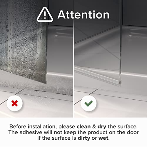 Frameless Shower Door Bottom Seal X-Protector – 40″ Shower Door Seal For All Door Thicknesses – Self-Adhesive Shower Door Sweep – Premium Door Bottom Seal Strip – Silicone Glass Shower Door Seal Strip | The Storepaperoomates Retail Market - Fast Affordable Shopping