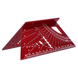 3D Square Angle Ruler Aluminum alloy 90 to 45 Degree Measuring Ruler Woodworking Tool Red