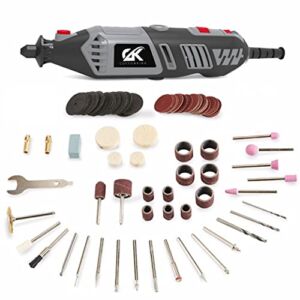 Cotton King 110V 170W 8K-35K RPM Variable Speed Rotary Tool Driller/Grinder – Mini Electric Die W/ 124Pcs Accessories & Keyless Chuck For Woodworking, Carving, Engraving, Drilling, Polishing CK-RTS40