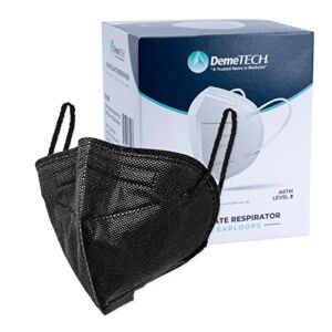 D95 Particulate Respirator Fold Style Earloops (Black/Black)