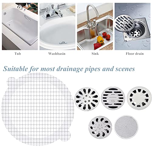 50 Pack, VIVIDLY Disposable Shower Drain Cover Hair Catcher Shower Drain Mesh Stickers, Bathroom, Laundry, Bathtub, Kitchen, Sink, Drain, for Human and pet Hair Catcher.… (50 PCS) | The Storepaperoomates Retail Market - Fast Affordable Shopping