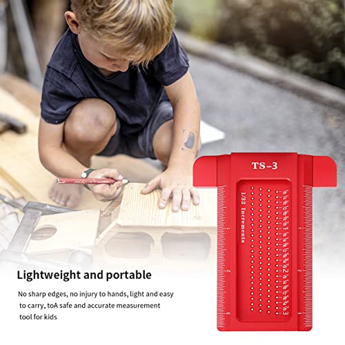 FENGLING TS-3 Hole Marking T-Shaped Ruler 45/90 Degree Wire Gauge Woodworking Marking Woodworking Hole Positioning Cross Gauge Woodworking Precision Marking Gauge Aluminum Alloy (Red) | The Storepaperoomates Retail Market - Fast Affordable Shopping