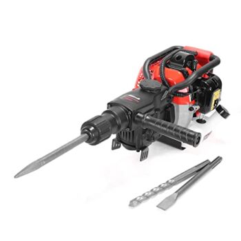XtremepowerUS 2-in-1 Gas Jack Hammer & Drilling Breaker 52cc Motor 2-Stroke Engine w/Drill Point Flat Chisel Bit Set | The Storepaperoomates Retail Market - Fast Affordable Shopping