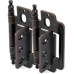 5 Pack – Cosmas 14280-ORB Oil Rubbed Bronze 3/4″ Inch Full Inset Partial Wrap Ball Tip Cabinet Hinge (Pair)